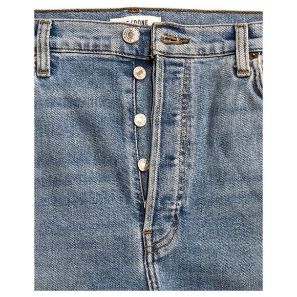 RE/DONE Women's 90s High Rise Ankle Crop Jeans in Hazey Indigo Size 31 - Picture 4 of 9